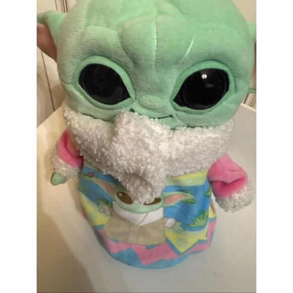 Star Wars The Mandalorian Grogu Easter Plush Toy Baby Yoda Scarf Eggs - Picture 2 of 7